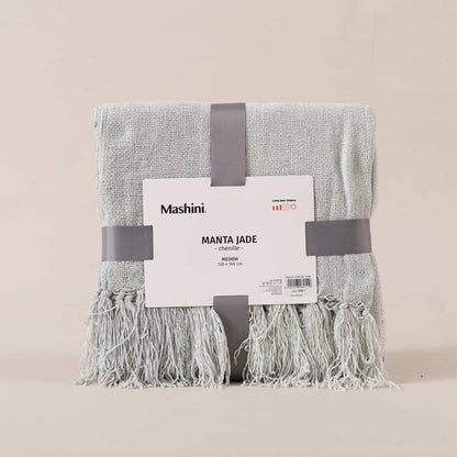 Manta Chenille Jade 130x160 cm Gris