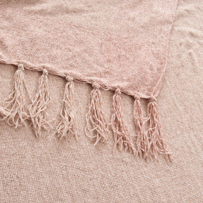Manta Chenille Jade 130x160 cm Rosa