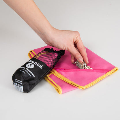 Set 2 Toallas Deportivas Microfibra 30x50 cm Fucsia